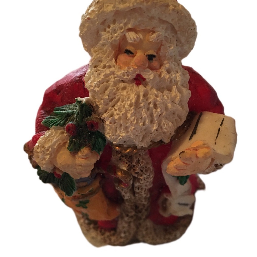 Festive Santa Claus Figurine - Red and White